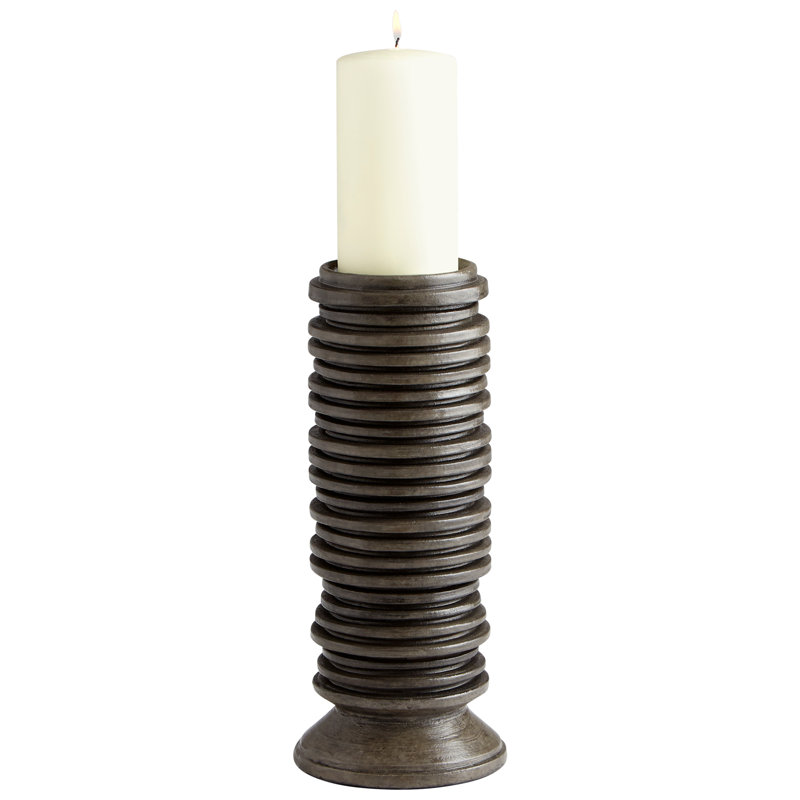 Provo Concrete / Cement Tabletop Candlestick, 12" H x 5" W x 5" D