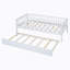 Wood Daybed with Trundle and Fence Guardrails-657603964-657603955