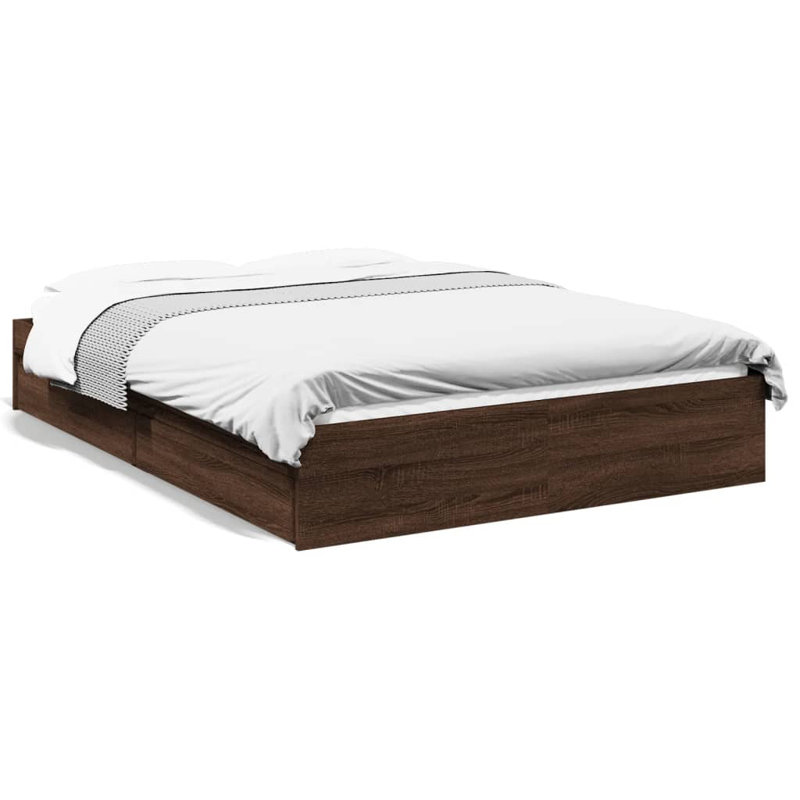 Greger Bed, Brown Oak, 135 x 190cm