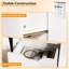 Farmhouse Freestanding Storage Cabinet with Sliding Barn Door and 3 Drawers in White for Bathrooms and Entryways