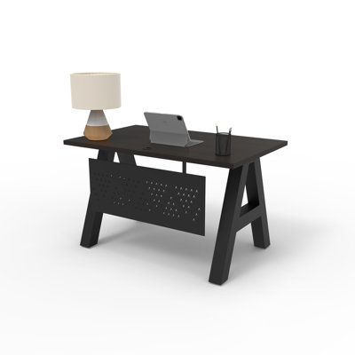 Serenity Modern A-Frame Executive Writing Office Desk, with Metal "A" Design Modesty, 48x24, Espresso Top