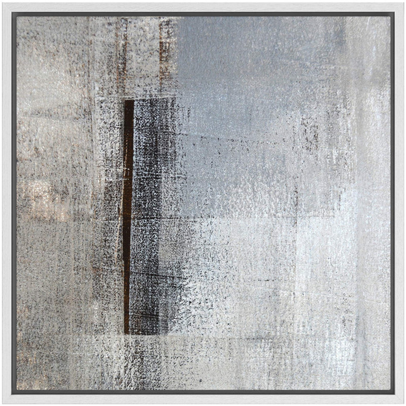 Noir, gris et blanc, Blanc, H 24 po x l 24 po x P 1,5 po