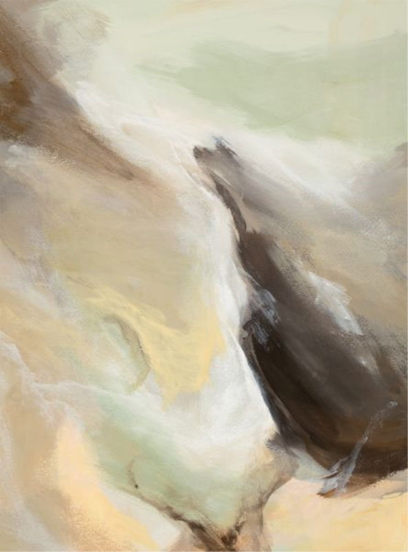 Espresso Movement Print by Sara Brown, Image Brush Gel, 54" H x 40" W x 1.5" D