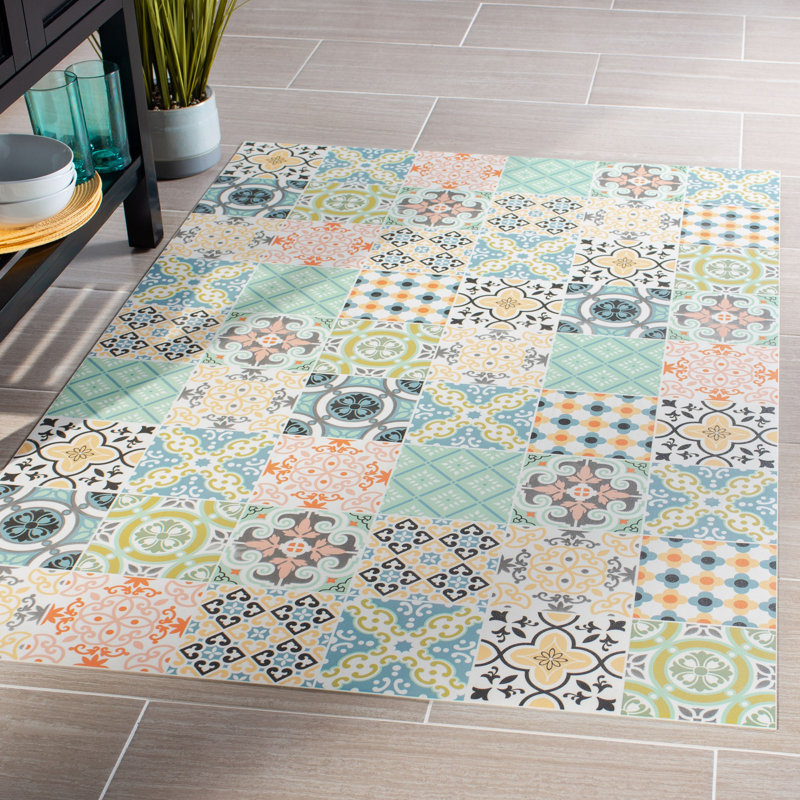 Tapis de cuisine en vinyle, Rectangle 3 pi 3 po x 5 pi
