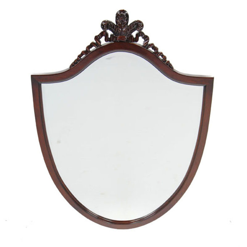 Solid Wood Shield Wall Mirror