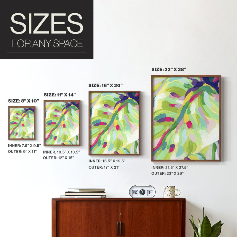 «Bright Tropical Abstraction I», H 21 po x l 17 po, Noyer
