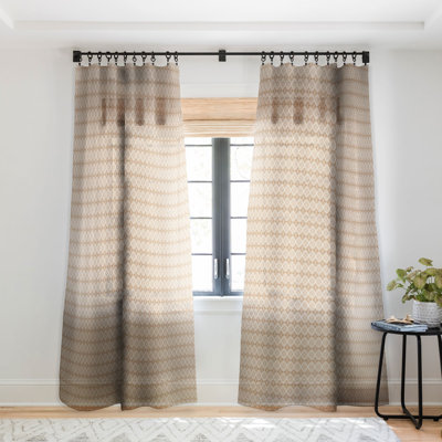 Tosha Holli Zollinger Sahara Geo Gold 1pc Sheer Window Curtain Panel