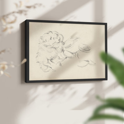 Vintage Sketch Work-XXXV -Framed Print - Restickable