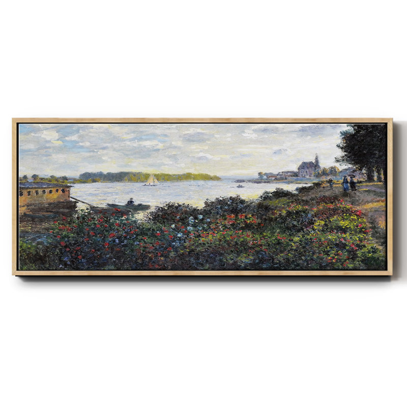 La seine à Argenteuil, 1877 - Toile encadrée, H 24 po x l 60 po