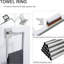 Ensemble d'accessoires de salle de bain mural 2 pièces avec anneau à serviette, porte-papier hygiénique en nickel brossé-121793976