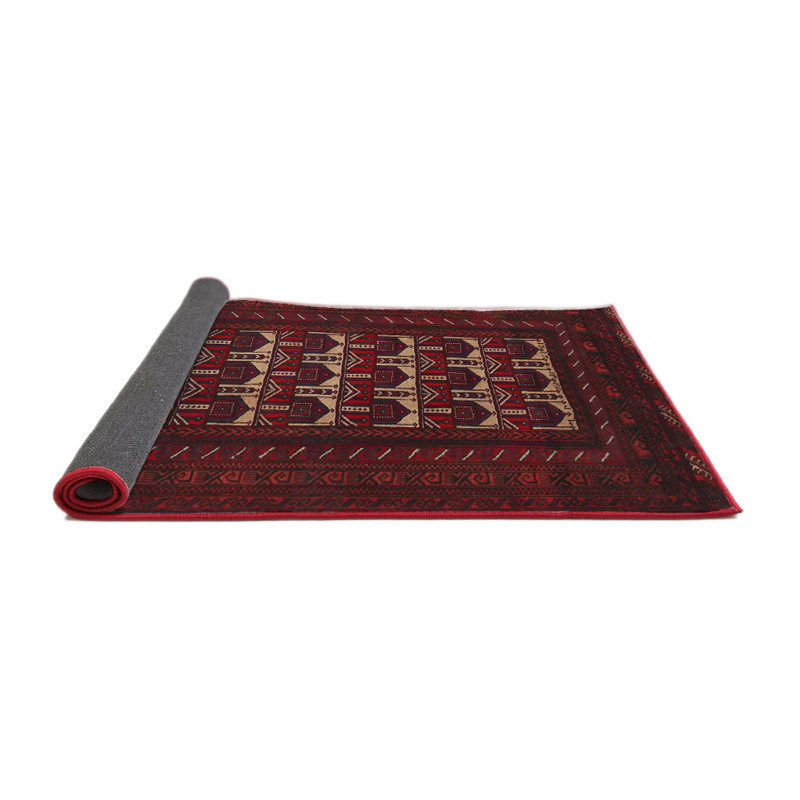 Tapis rouge à motif sud-ouest, Rond 3 pi