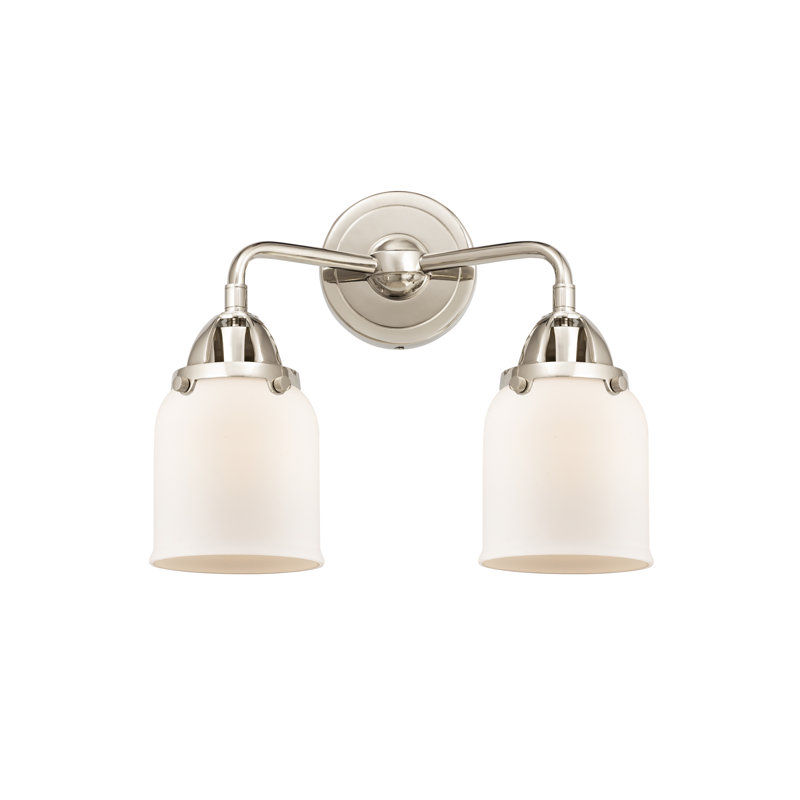 Shauna 2 - Light Vanity Light, Matte White, LED, Polished Nickel