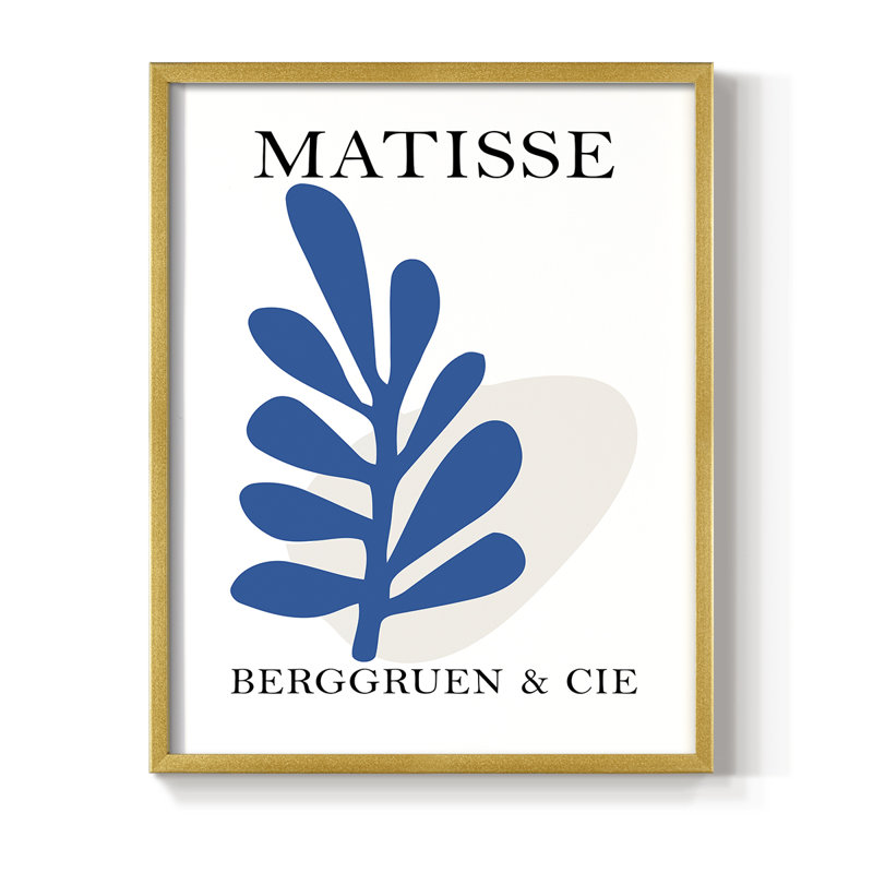 Matisse CCXCII, reproduction encadrée - bois massif, Or, H 28 po x l 22 po