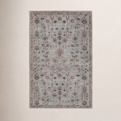 Hand-Tufted Floral Wool Rug