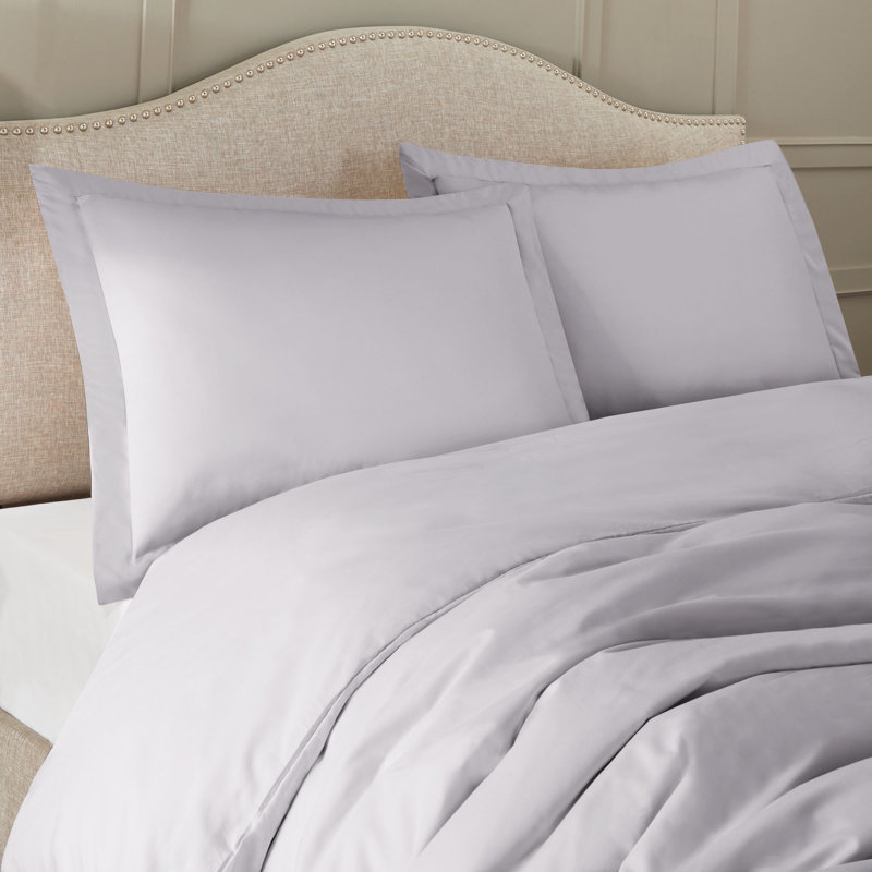 Polyester Duvet Cover, Gray Lavender, Twin Duvet Cover + 1 Sham