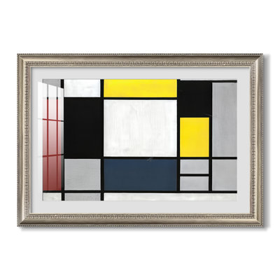 Composition with Yellow, Red, Black, Yellow, & Gray, 1921-Piet Mondrian-Custom Framed Canvas