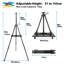 Inbox Zero Folding Adjustable Metal Tripod Easel