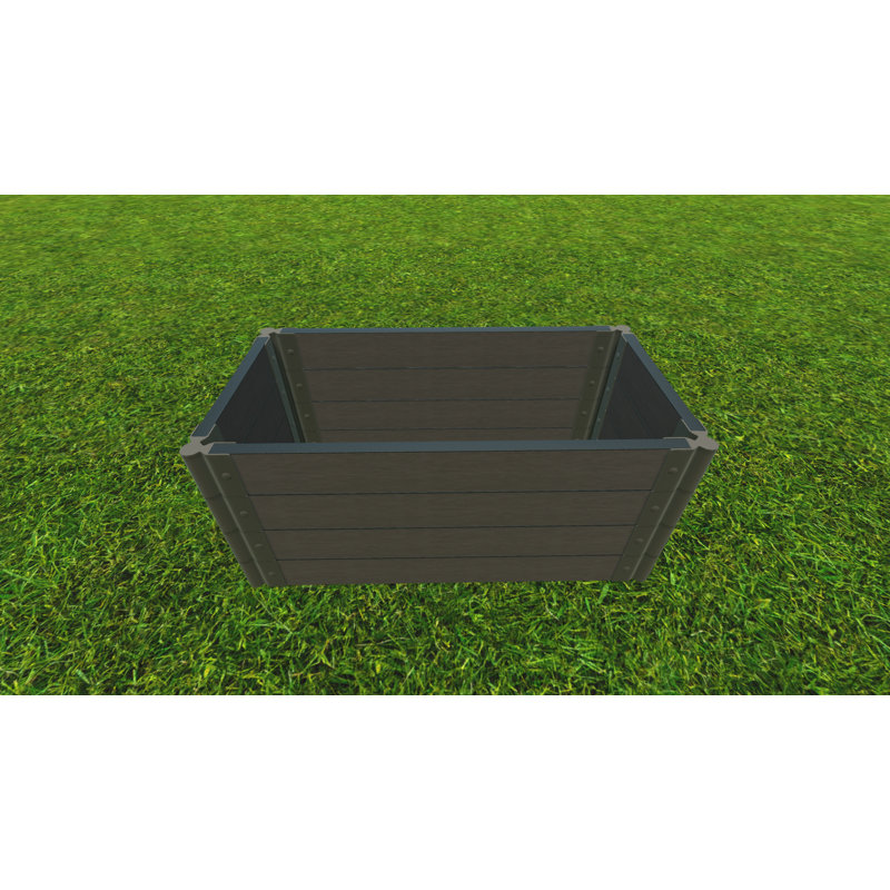 Lit surélevé de jardin en bois patiné 5,75 pi x 2 pi