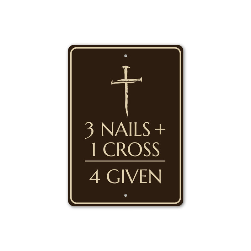 Plaque en aluminium Christian, H 18 po x l 12 po x P 0,06 po