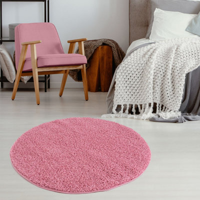 Myshaggy Collection Rugs Solid Design in Pink