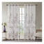 Panneau de rideau semi-diaphane avec œillets Burnout, motif botanique multicolore, 50 po x 84 po-129688524