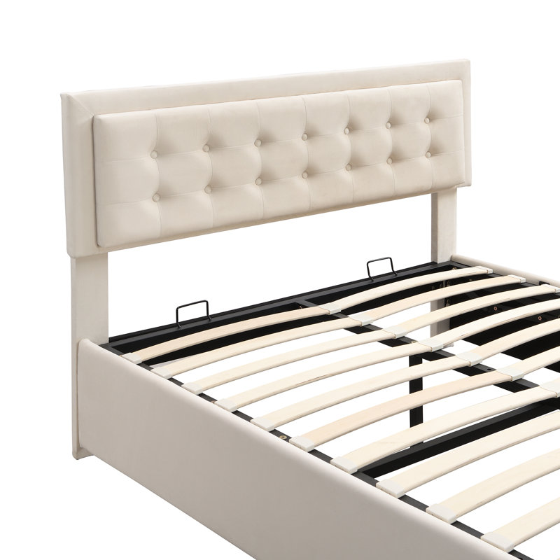 Bed, Beige, Double (4'6)