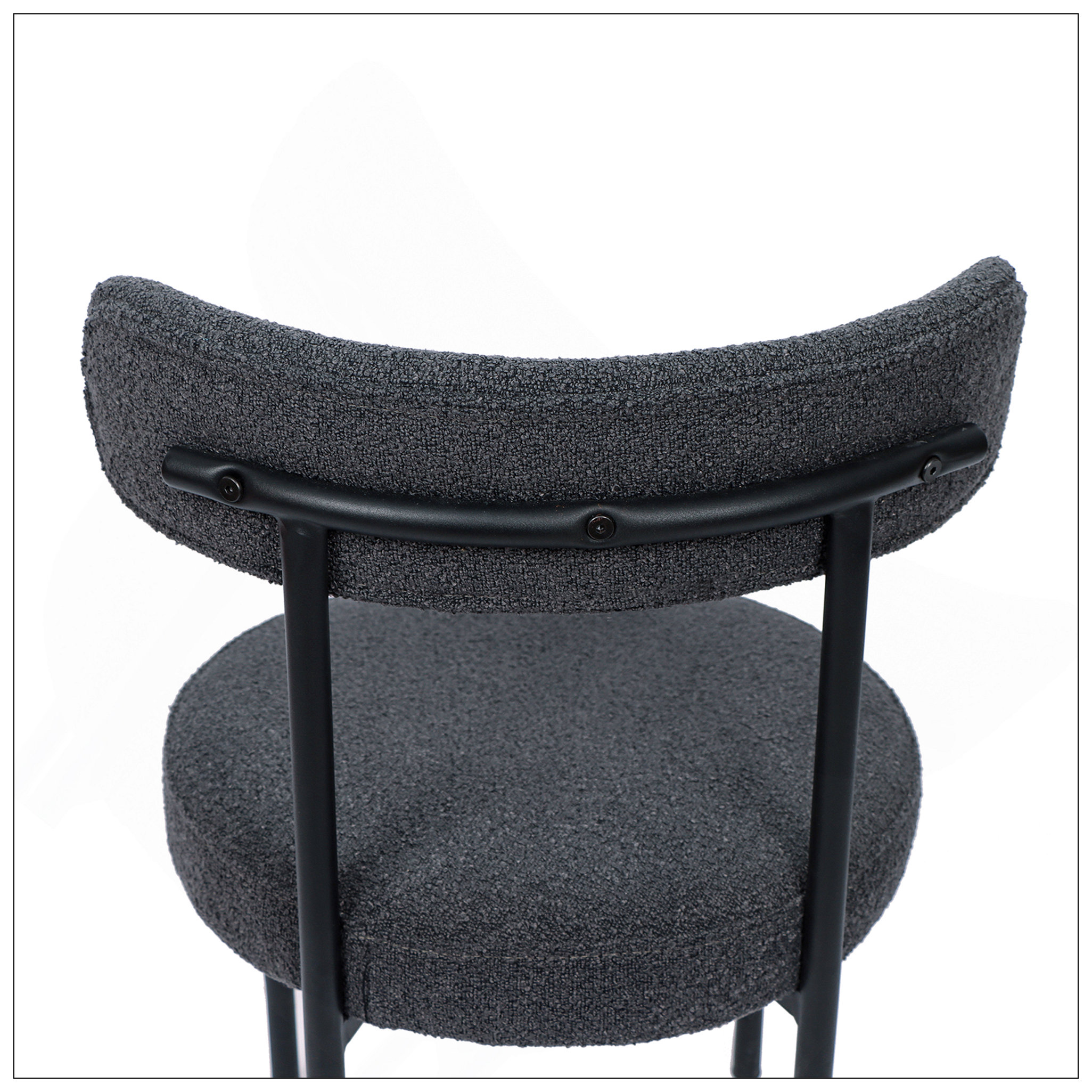 George Oliver Green Boucle Dining Chairs Set Of 2,Mid-Century Modern ...
