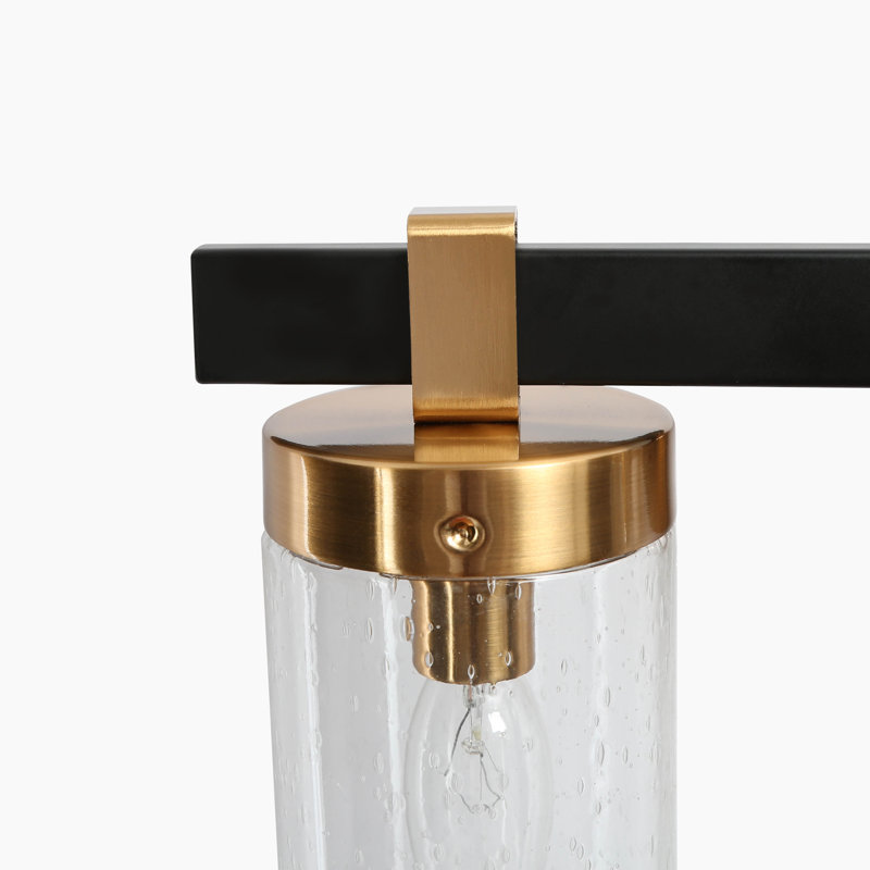 Belser 3 - Light Dimmable Brass/Black Bathroom Vanity Light