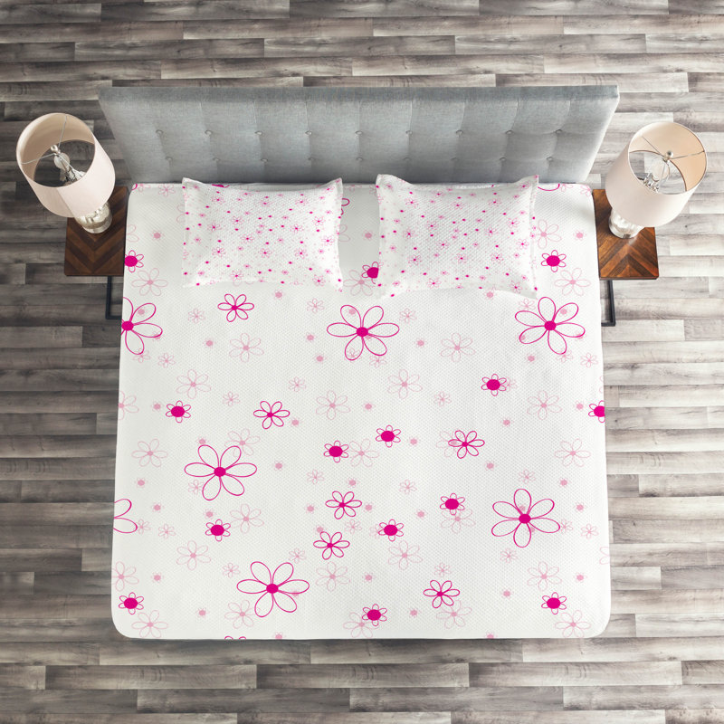Polyester Floral Coverlet