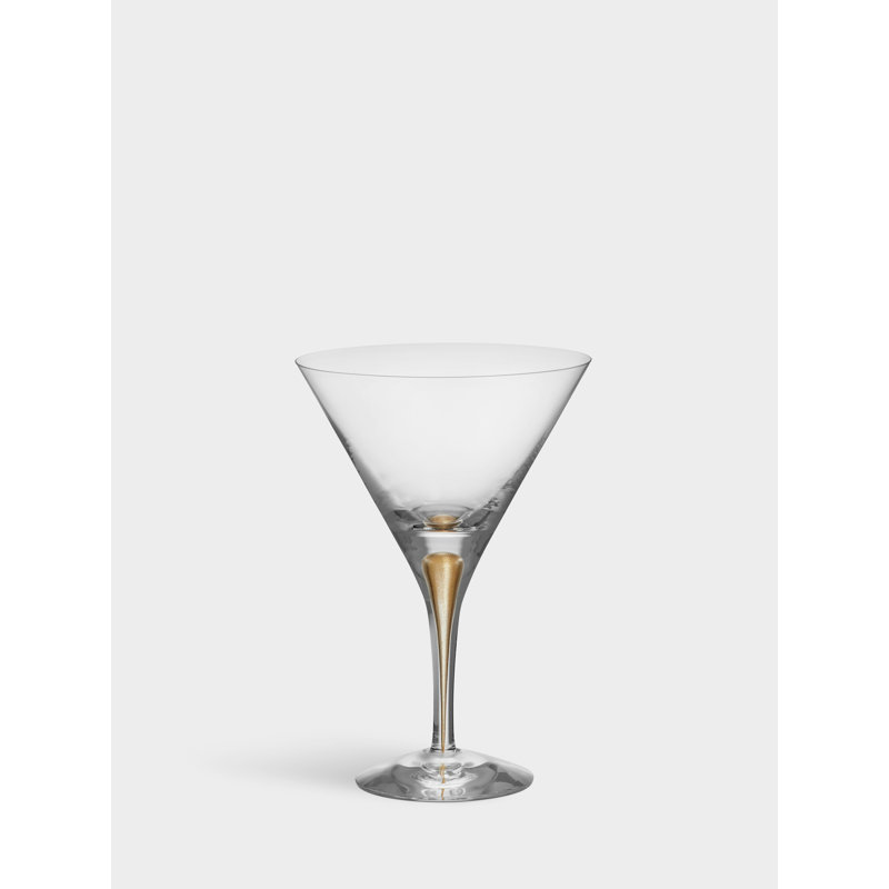 Intermezzo Gold Martini 2-Pack, 8.5 oz., 2, Blue/Clear