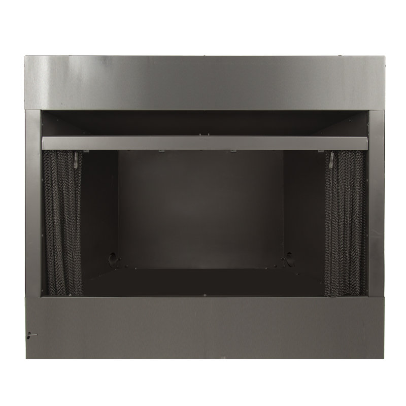Danny Black Fireplace Insert, 34.1" H x 45.88" W x 24.2" D