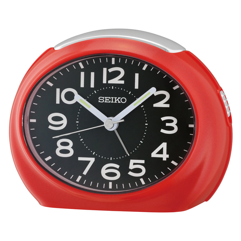QHE193RLH Alarm Clock, Metallic Red, Metallic Red