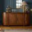 Buffet 70,87 po à quatre portes courbées en bois de frêne (aucun assemblage requis)