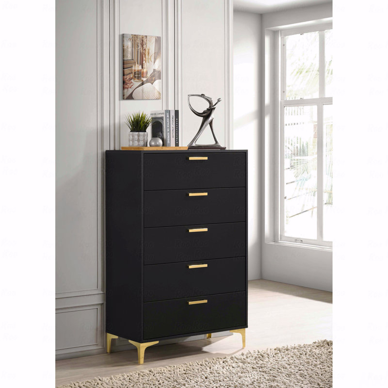 Commode rectangulaire à 5 tiroirs (commode)