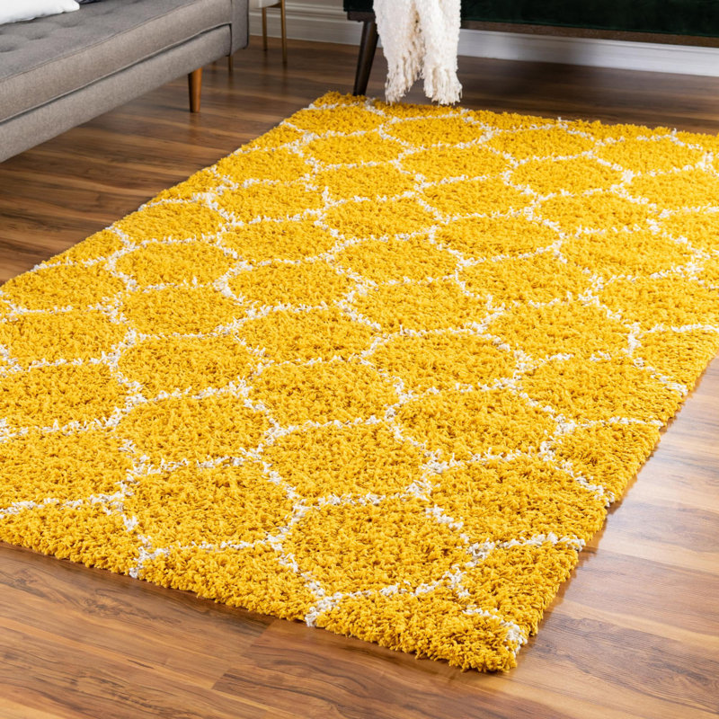 Tapis contemporain Deone couleur soleil, Rectangle 6 pi x 9 pi