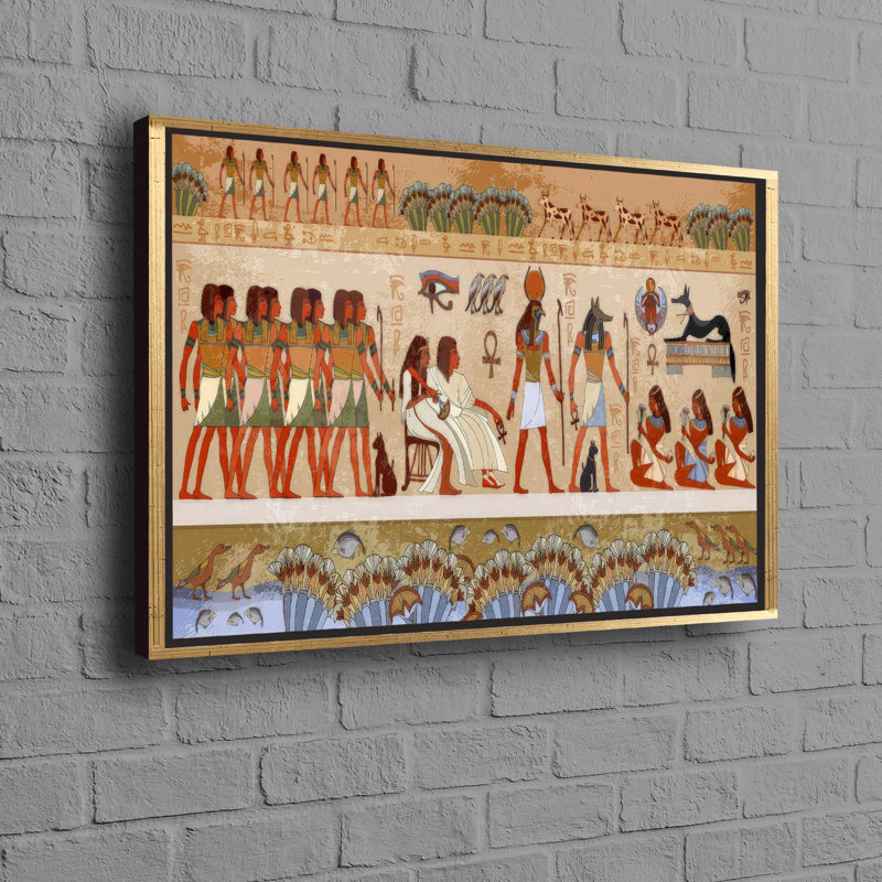 Print on Canvas, 70 cm H x 100 cm W, Framed Print without Mat, Gold