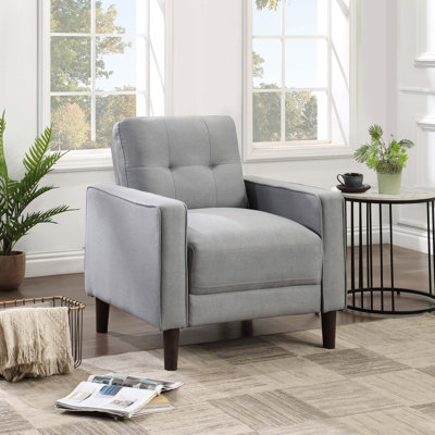 Chaise d'appoint rembourrée et capitonnée