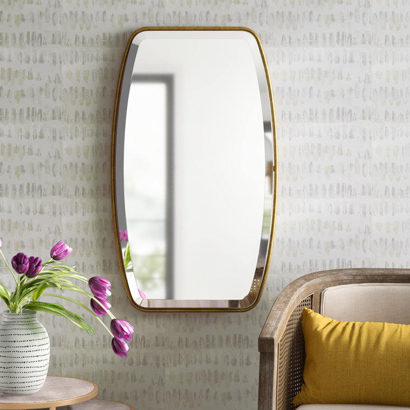 Miroir mural Rylie, Or antique
