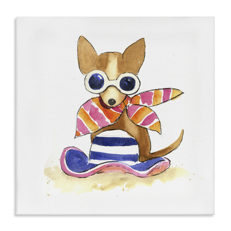 «Sandy Dog on Beach» par Geoff Allen, H 24 po x l 24 po