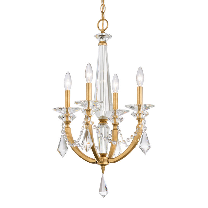 Verona 4 - Light Chandelier, Heirloom Gold