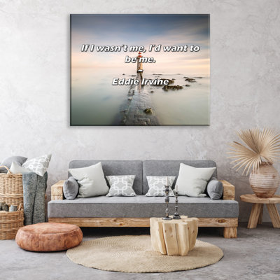 Artsy Quote "If I wasn’t me, I’d want to be me." By Eddie Irvine Gallery Wrapped Canvas