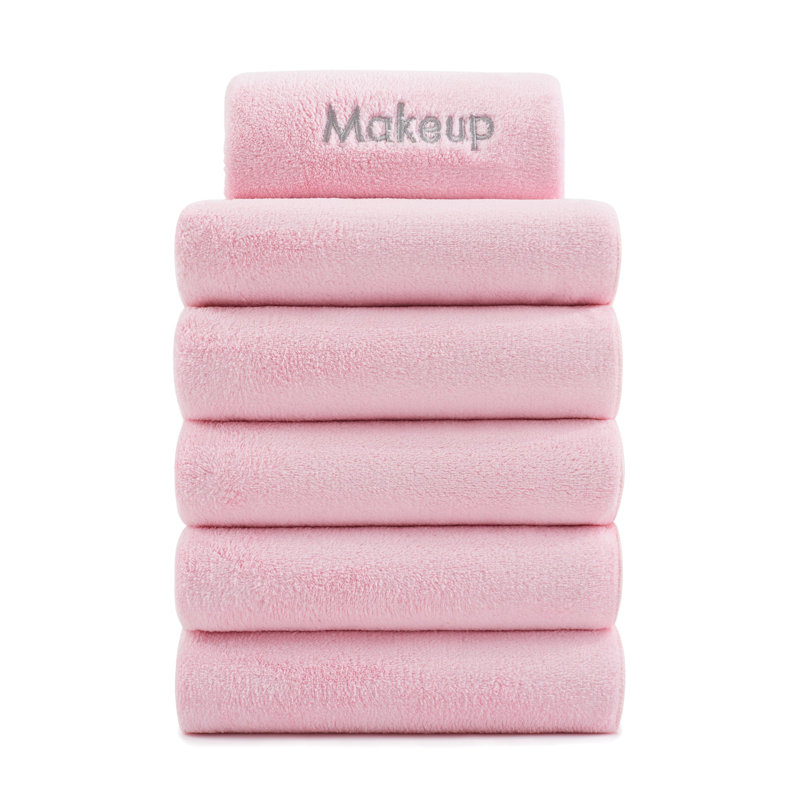 Arkwright Bck2U Coral Fleece Makeup Towel 11x17 (6/Pack), Pink