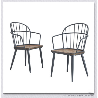 Chaises de salle à manger d'intérieur avec pieds en métal, ensemble de deux, avec dossier arqué et fabrication robuste pour la cuisine, la salle à manger et l'utilisation commerciale