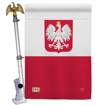 Double Sided 40'' H x 28'' W Polyester Flag Set