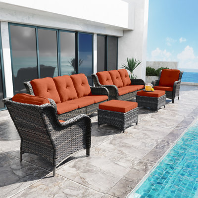 Anahit 6-Piece Outdoor Sofa Seating Group with Cushions