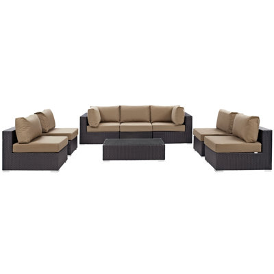 Ensemble modulaire d'extérieur 7 pièces Modway Convene