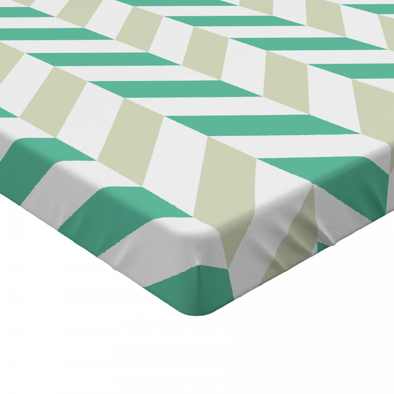 Microfiber Chevron Fitted Sheet, Full Fitted Sheet