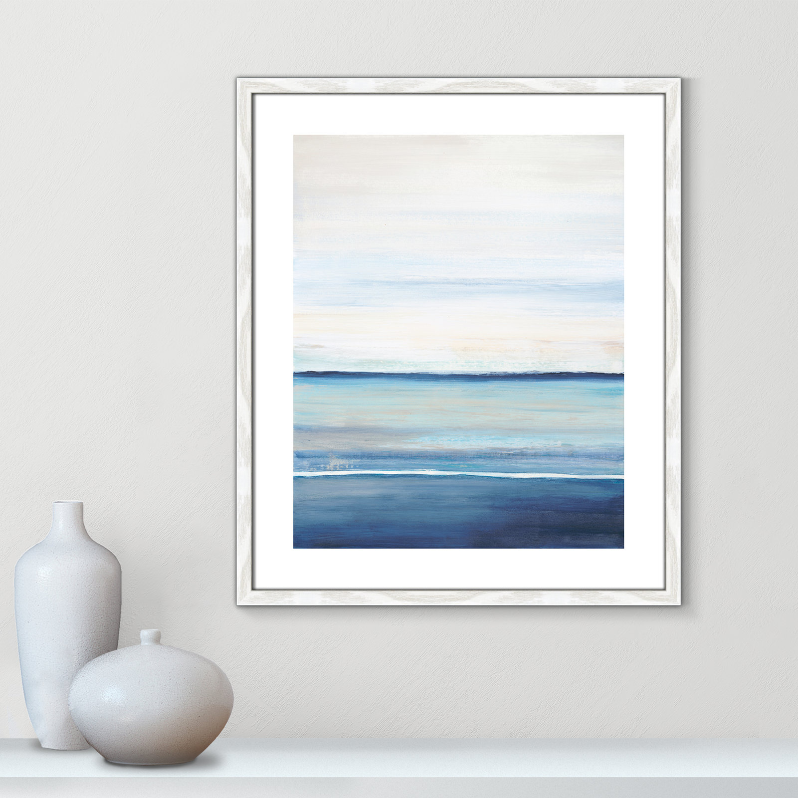 Emmit "Distant Whispers" Print by Filippo Ioco, 25.5" H x 21.5" W x 0.75" D, White Wood Framed Paper