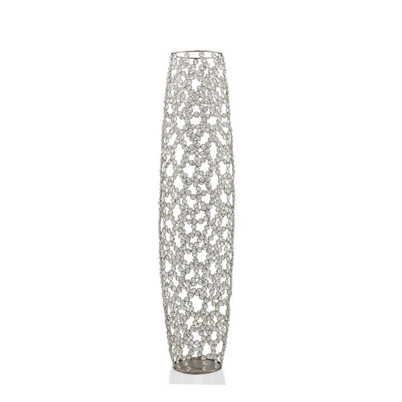 Vase de plancher ovale en verre cristal, H 40 po x l 9 po x P 9 po