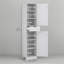 Grande armoire de rangement pour salle de bain avec portes, tiroir, tablette réglable